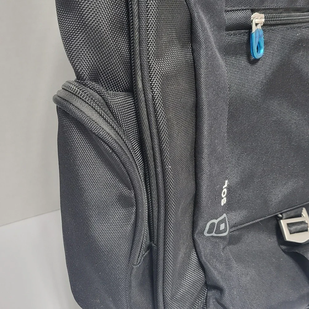 Sol Laptop Backpack Black‎ Tech Travel Bag with Trolley Sleeve